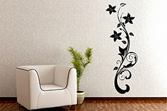 Wandtattoo Blumenranke